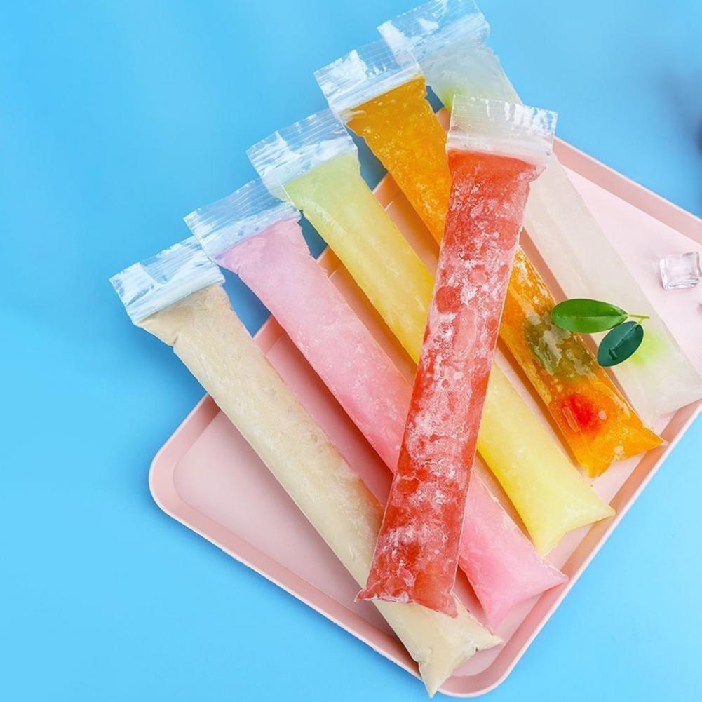 Food Packed Snacks - ถุงน้ำแข็งแบบใช้แล้วทิ้ง ถุงซิปล็อคสองชั้น ถุงใส่น้ำแข็งเกรดอาหาร สำหรับโยเกิร์ต บาร์ผลไม้ สมูทตี้