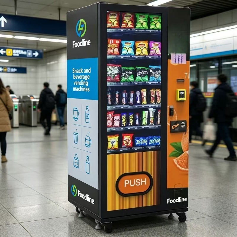 Food Snacks Drinks - ตู้จำหน่ายสินค้าอัตโนมัติแบบปรับแต่งได้สำหรับอาหารว่างและเครื่องดื่มเพื่อสุขภาพแบบเย็น