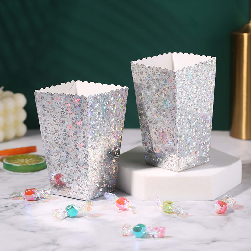 Food Snacks Gifts - กล่องกระดาษลายการ์ตูน 25/50 ชิ้น สำหรับใส่ขนม ของขวัญ ข้าวโพดคั่ว