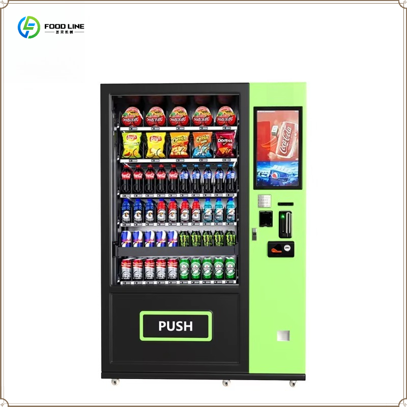 Food Snacks Drinks - ตู้จำหน่ายสินค้าอัตโนมัติอัจฉริยะสำหรับอาหารและเครื่องดื่ม ตู้จำหน่ายขนมแบบหน้าจอสัมผัส FL ปรับแต่งได้