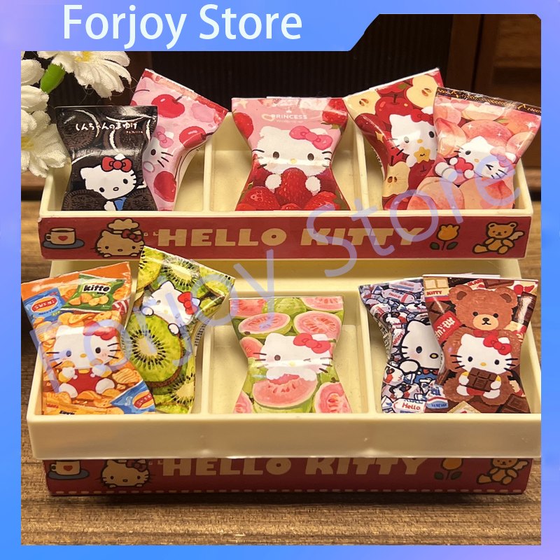 Food Snacks Gifts - ถุงขนมจิ๋วเฮลโล คิตตี้ โมเดลกระดาษทำมือ อาหารจำลองขนาดเล็ก สำหรับตกแต่งฉากซูเปอร์มาร์เก็ตบ้านตุ๊กตา ของขวัญ