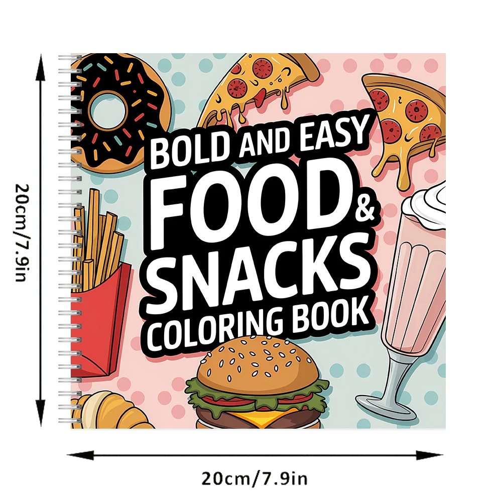 สมุดระบายสีอาหารและขนมง่ายๆ สำ - Food And Snacks Coloring Book บทวิจารณ์และราคา