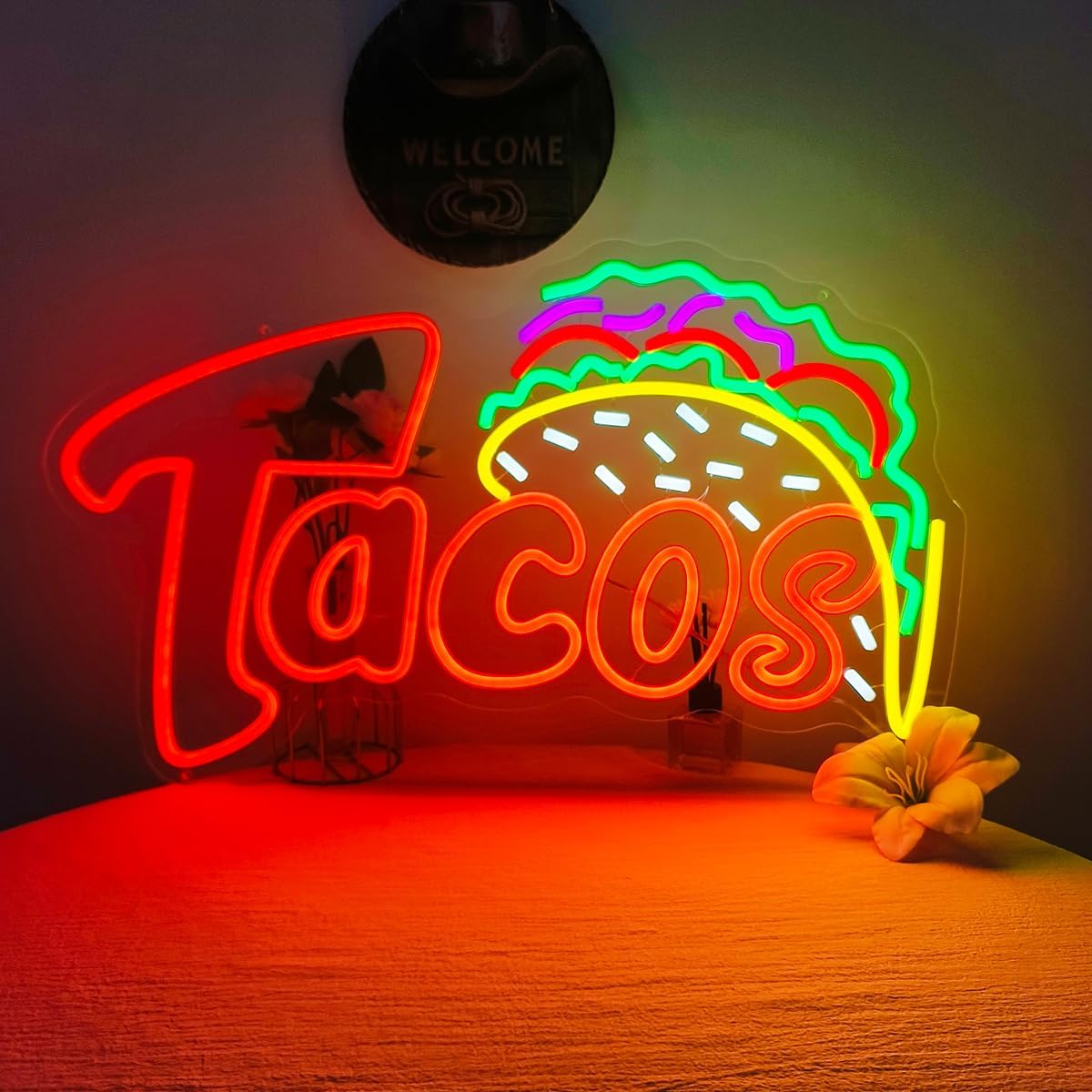 ป้ายไฟ LED รูปทาโก้ ไฟติดผนังแ - Food Snacks Gifts บทวิจารณ์และราคา