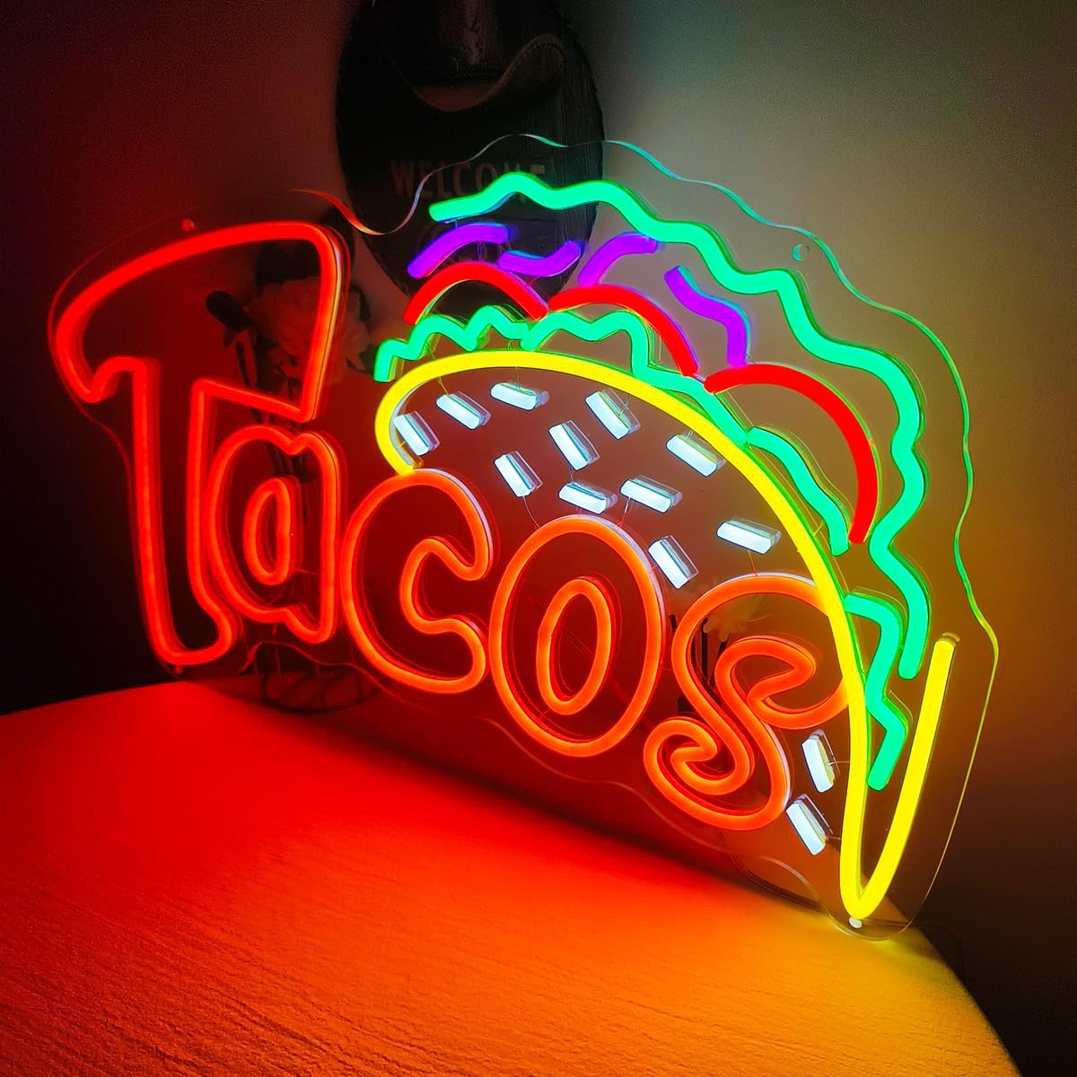 ป้ายไฟ LED รูปทาโก้ ไฟติดผนังแ - Food Snacks Gifts บทวิจารณ์และราคา