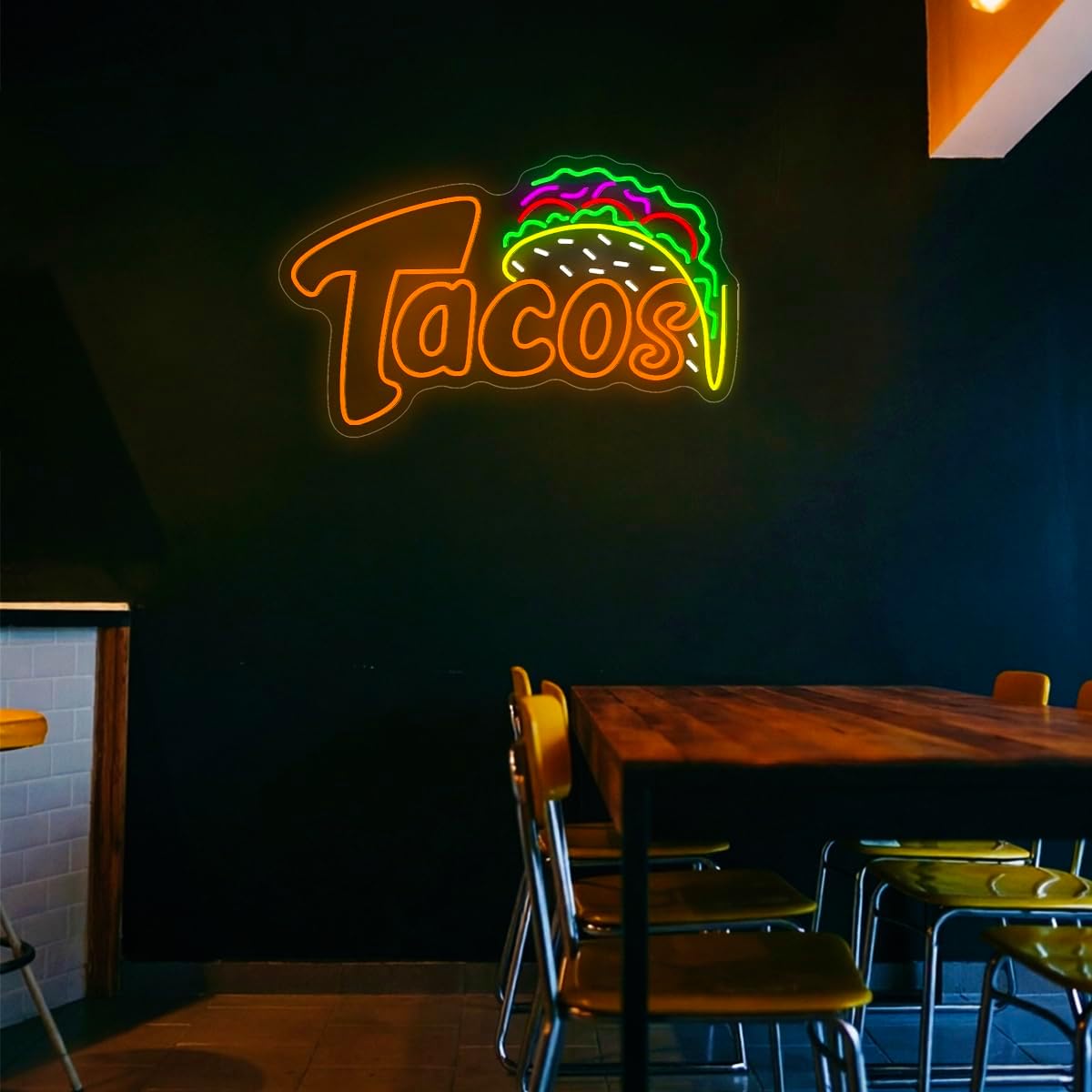 ป้ายไฟ LED รูปทาโก้ ไฟติดผนังแ - Food Snacks Gifts บทวิจารณ์และราคา