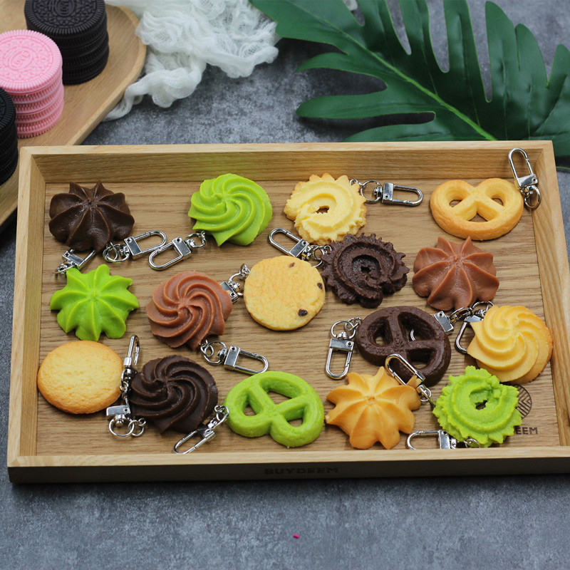 พวงกุญแจอาหารจำลองพวงกุญแจคุกก - Zinc Food Snacks บทวิจารณ์และราคา