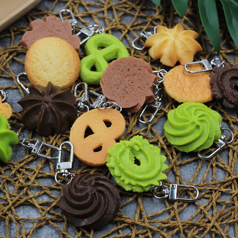 พวงกุญแจอาหารจำลองพวงกุญแจคุกก - Zinc Food Snacks บทวิจารณ์และราคา