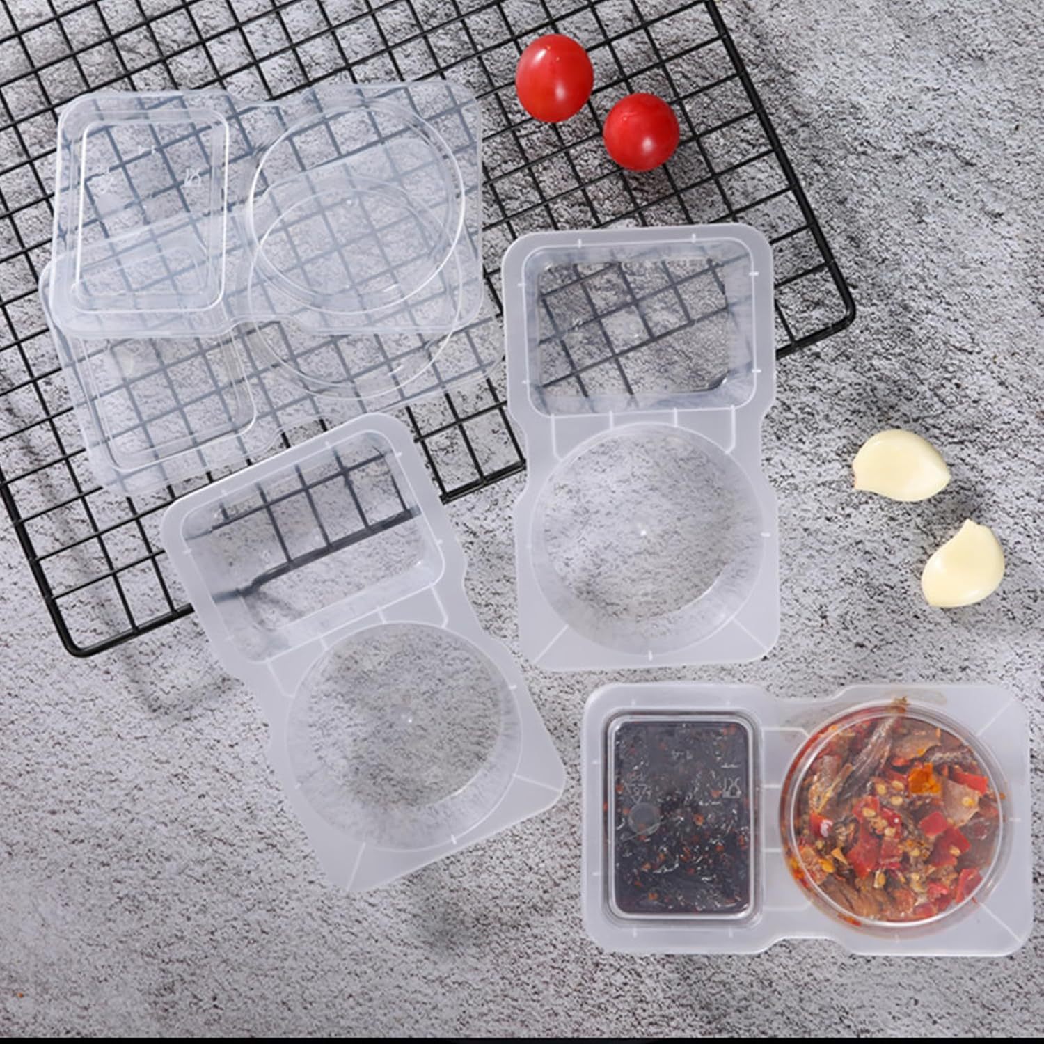 กล่องพลาสติกใสแบบใช้แล้วทิ้ง 2 - Food Packed Snacks บทวิจารณ์และราคา
