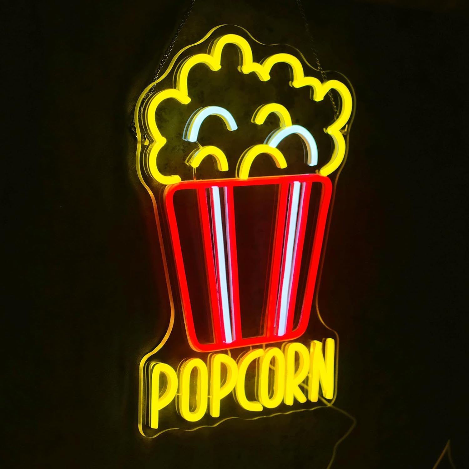 Popcorn Neon Sign หรี่แสงได้อา - Snacks Food Video บทวิจารณ์และราคา