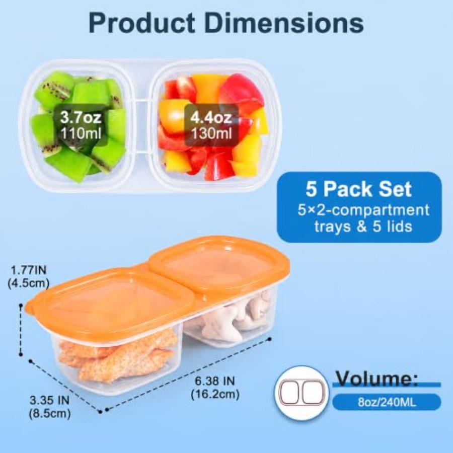 ชุดกล่องใส่อาหารว่างแบบใช้ซ้ำไ - Food Packed Snacks บทวิจารณ์และราคา