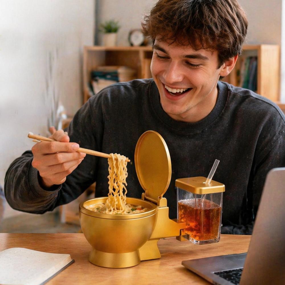 ชุดชามราเมนรูปโถสุขภัณฑ์ พร้อม - Food Snacks Drinks บทวิจารณ์และราคา