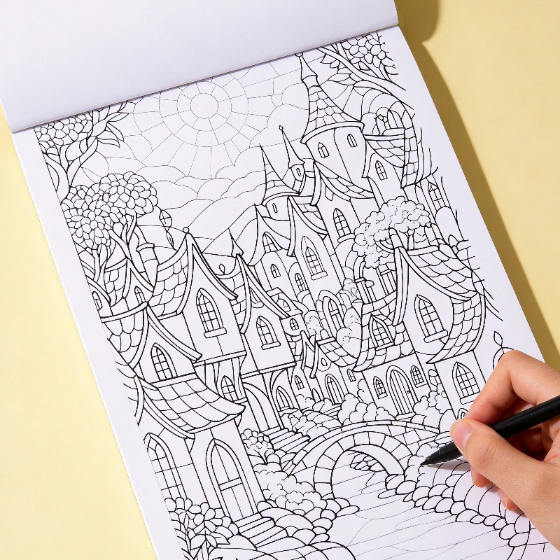 สมุดระบายสีแบบวาดด้วยมือสำหรับ - Food And Snacks Coloring Book บทวิจารณ์และราคา