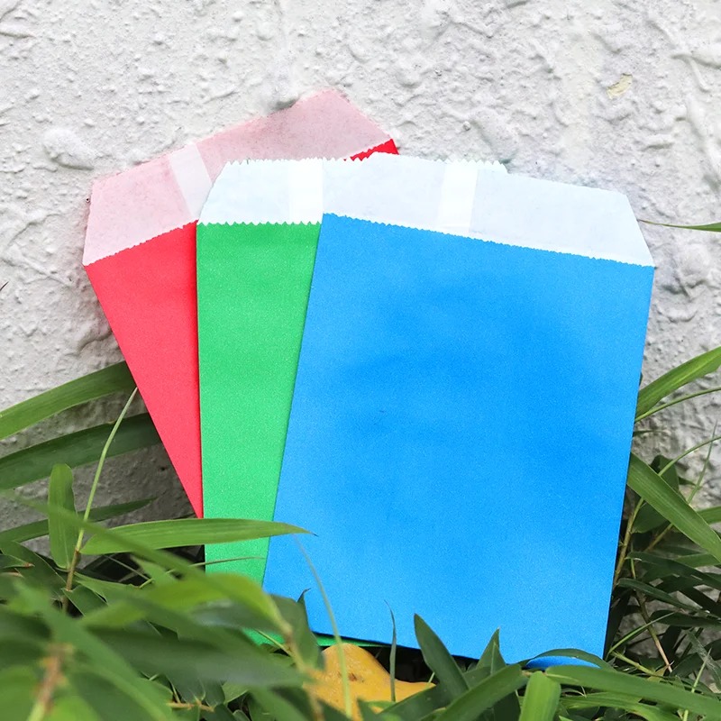 50/100 ชิ้น ถุงกระดาษคราฟท์สี  - Food Snacks Gifts บทวิจารณ์และราคา