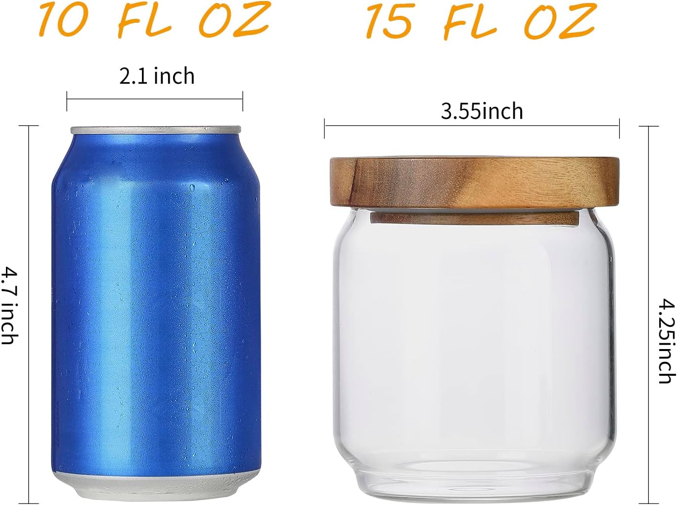 ชุดโหลแก้วใส 4 ใบ ขนาด 15 ออนซ - Food Packed Snacks บทวิจารณ์และราคา